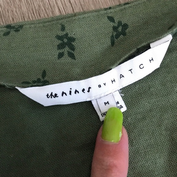 The Nines by HATCH Green Floral Jumpsuit Maternity - Picture 4 of 6